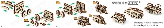 Puzzle 3D in legno - Trasporto Pubblico