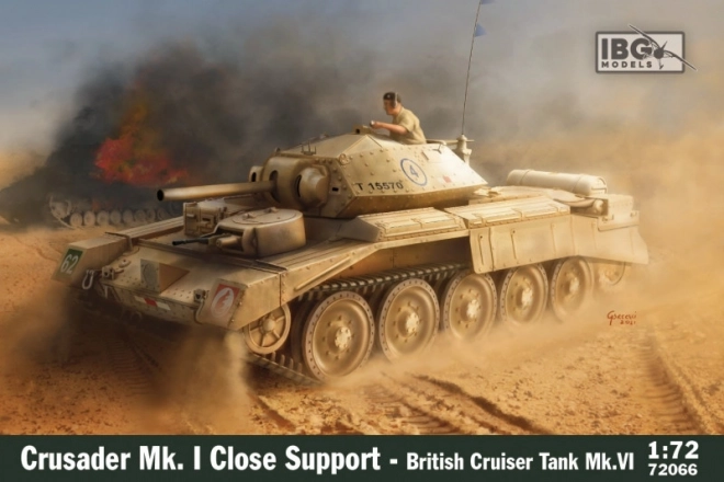 Modello di carro armato britannico Crusader Mk.I CS