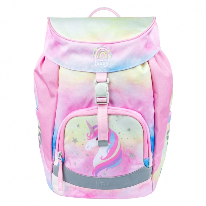 Set zaino, astuccio e borsa Airy Rainbow Unicorn di BAAGL