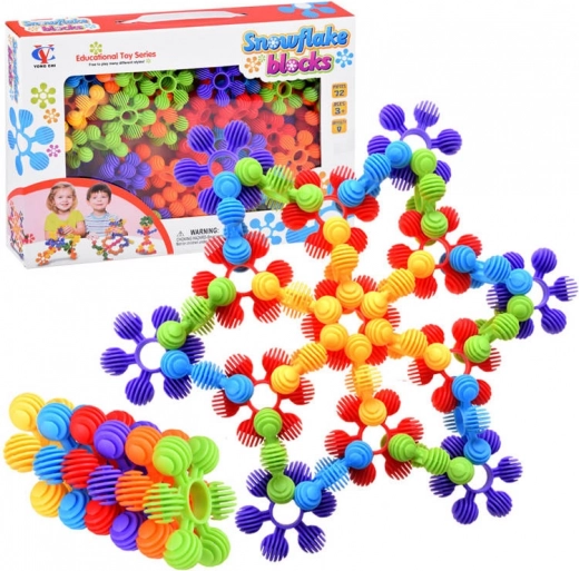 Costruzioni creative mini waffle fiocchi di neve – 72 pezzi