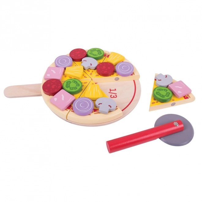 Pizza in legno da tagliare Bigjigs Toys