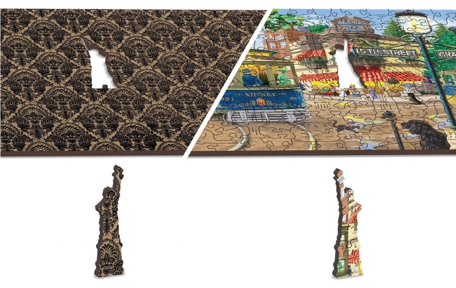 Puzzle in legno strada vittoriana 2-in-1