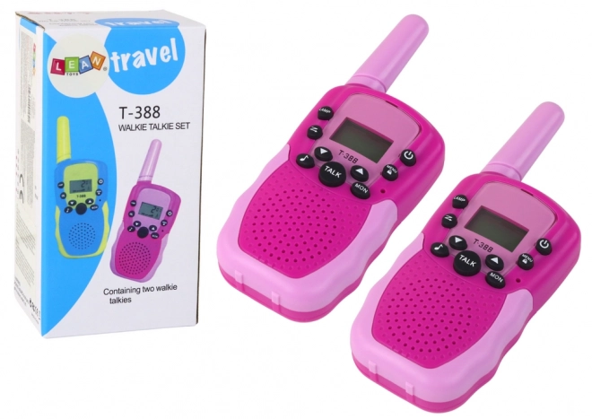 Walkie Talkie rosa con raggio d'azione di 3km per bambini