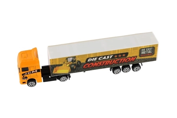 Camion con rimorchio in metallo/plastica 20 cm