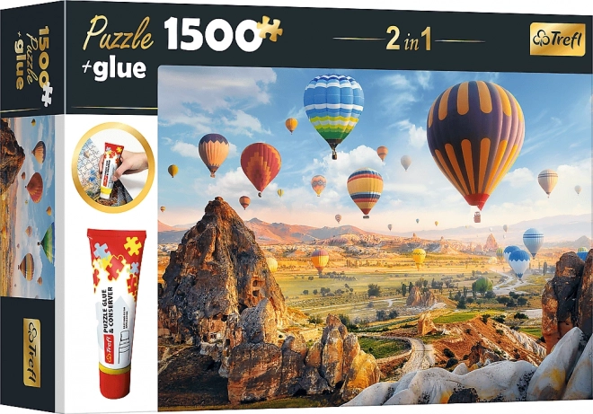 Puzzle 2 in 1 La Magica Cappadocia con Colla 1500 Pezzi