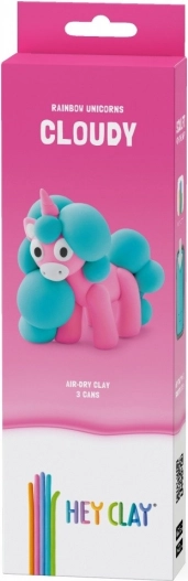 Argilla plastica Hey Clay Unicorni 3 confezioni, Cloudy