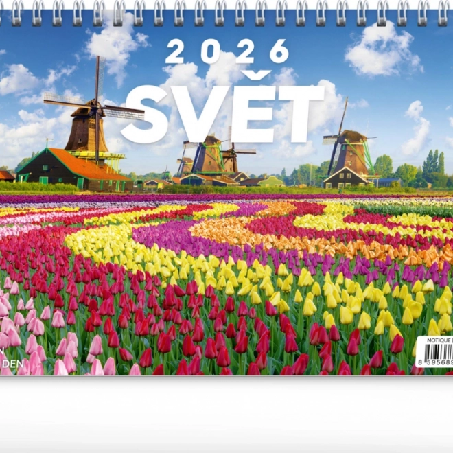 Calendario da tavolo Mondo 2026