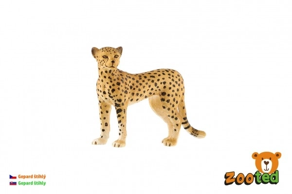 Cheetah giocattolo in plastica 8cm in busta