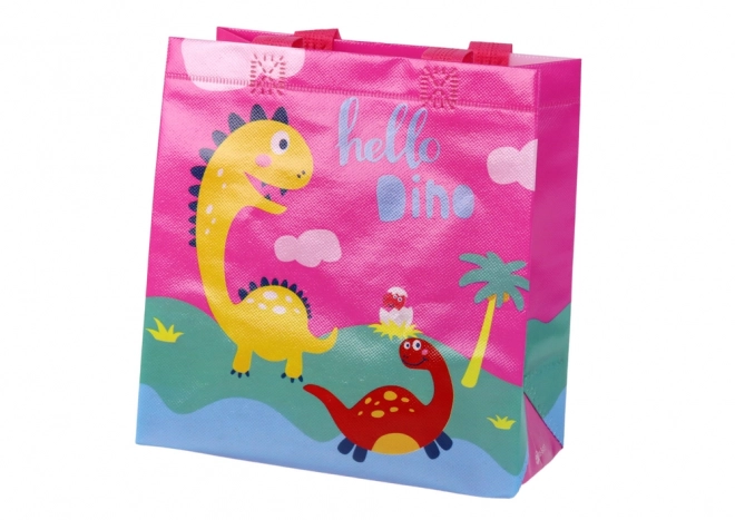 Borsa regalo con dinosauro rosa