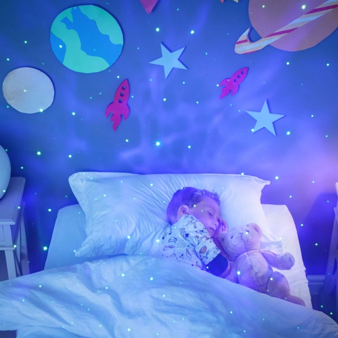 Lampada notte bambini proiettore stelle astronauta con telecomando