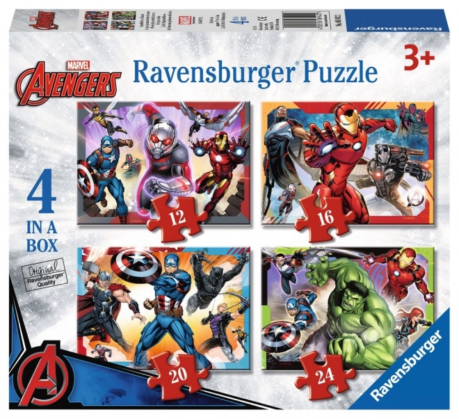 Puzzle RAVENSBURGER Avengers: I più potenti eroi della Terra 4 in 1