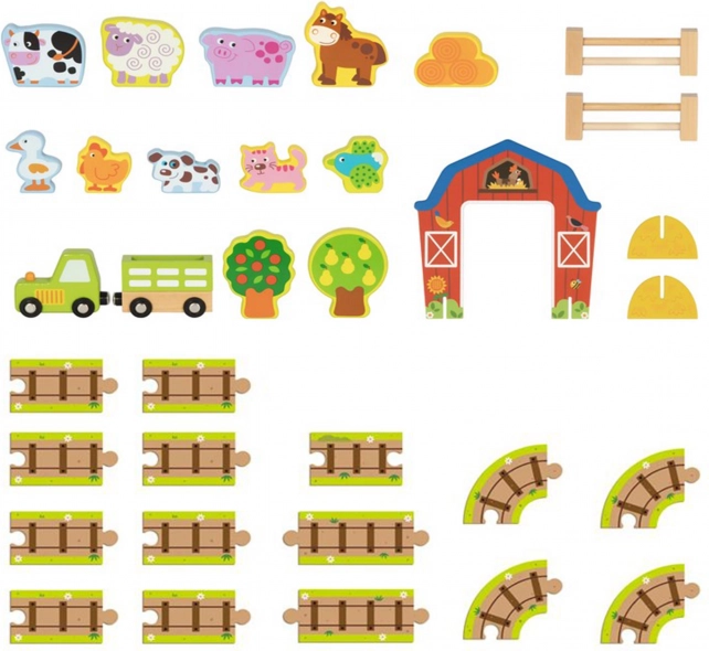 Fattoria di legno in valigetta Tooky Toy