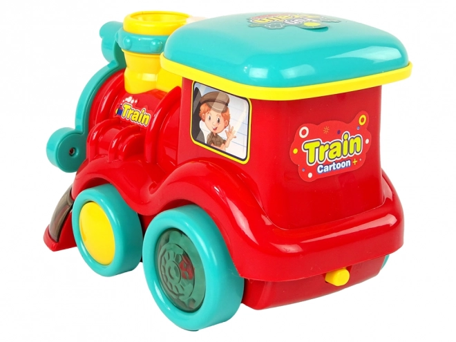 Locomotiva Bolle di Sapone Rossa con Luci e Suoni