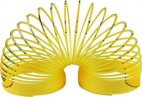 Molla magica con smile – spirale antistress gialla