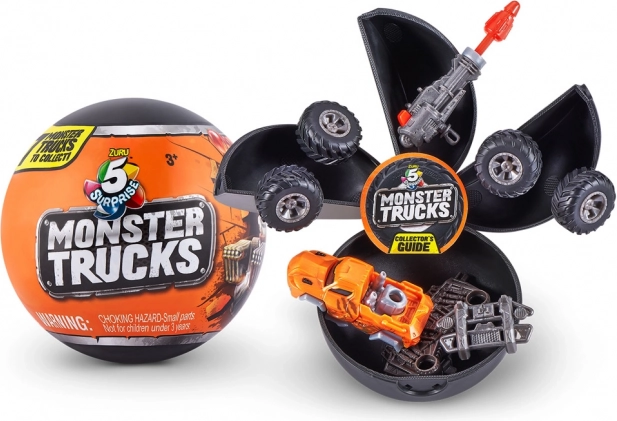 ZURU 5 Surprise Monster Trucks – sfera da collezione con sorpresa