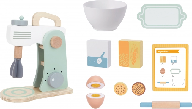 Frullatore da cucina in legno con accessori 11 pezzi di WOOPIE GREEN