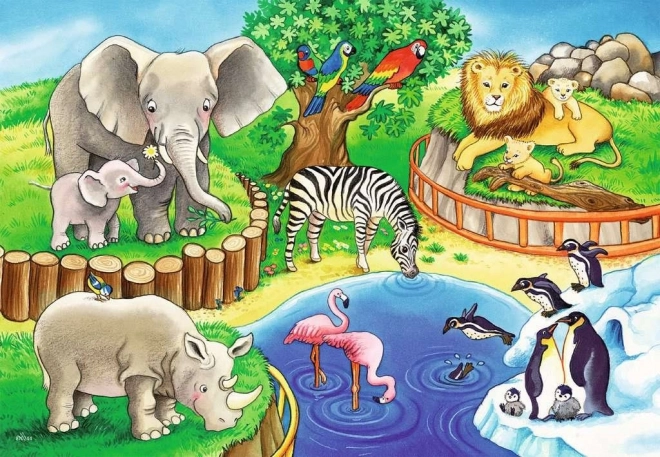 Puzzle 2-in-1 Animali allo Zoo