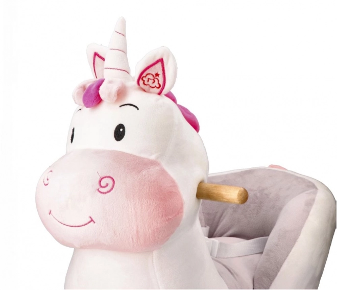 Bambola cavalcabile con seggiolino dolce unicorno