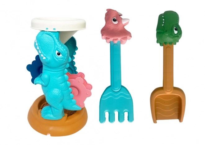 Set gioco sabbia con mulino secchio dinosauri