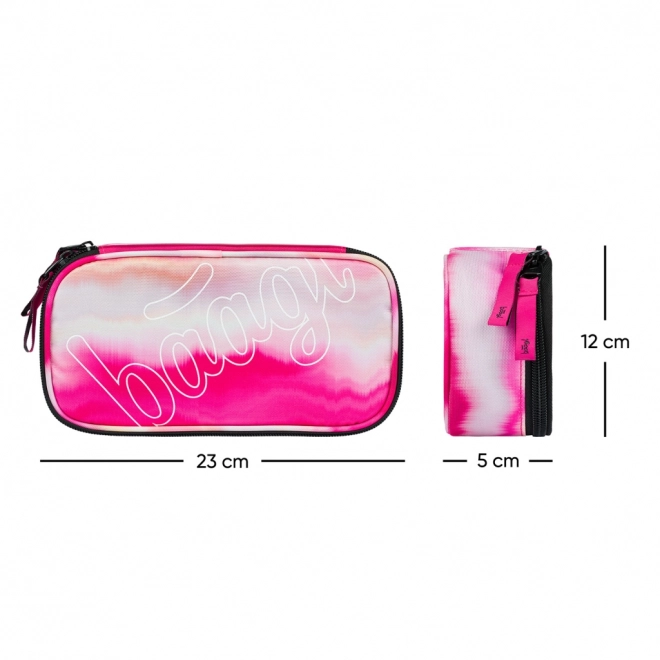 Astuccio Scuola Etui Strisce Rosa