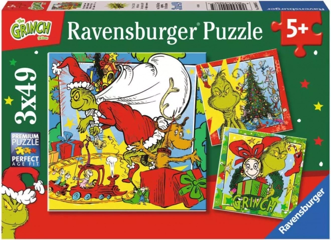 Puzzle Grinch 3x49 Pezzi di Ravensburger