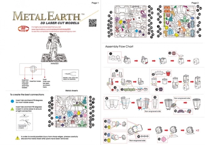 Puzzle 3D Metal Earth Avengers: War Machine