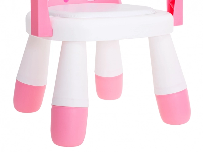 Seggiolone tavolo per pasti e giochi rosa
