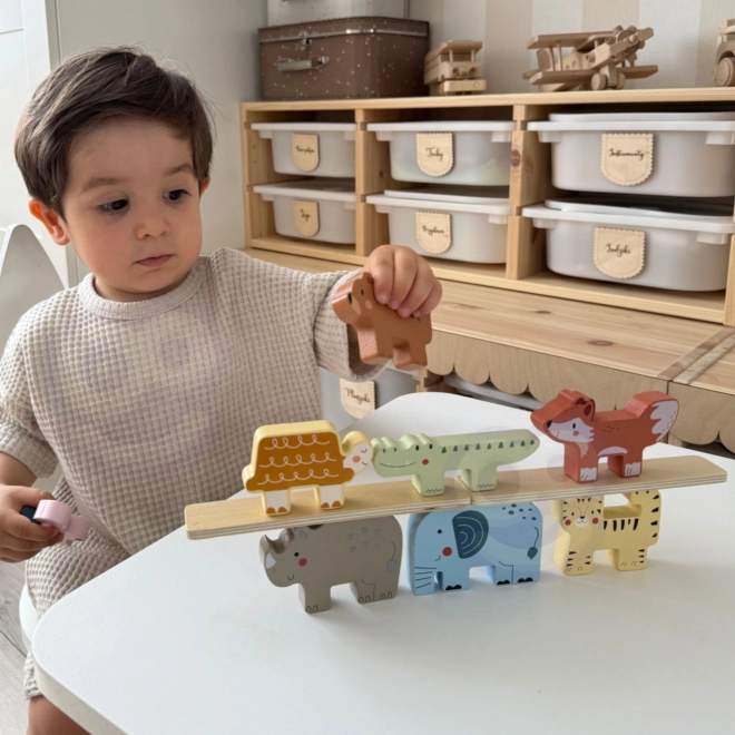 Blocchi di legno animali Montessori 9 pezzi di Tooky Toy