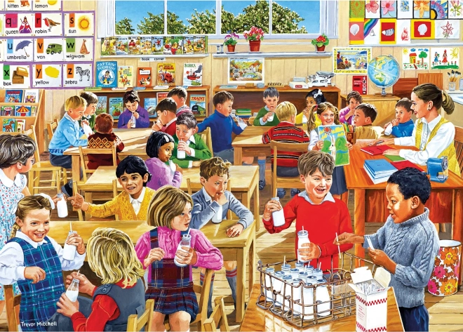 Puzzle Giorno di Scuola GIBSONS 4x500 pezzi