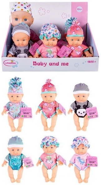Bambola Neonato con Cappellino 21 cm