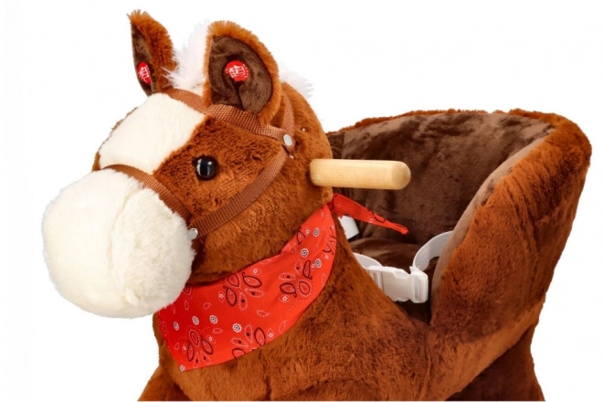 Cavallo a dondolo marrone con sedile