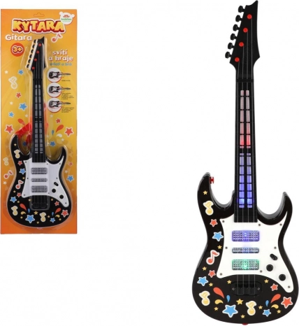 Chitarra elettrica per bambini con luci e suoni, 53 cm, con tracolla