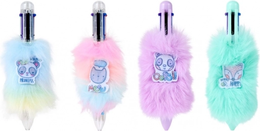 Penna a sfera con unicorno, 6 colori