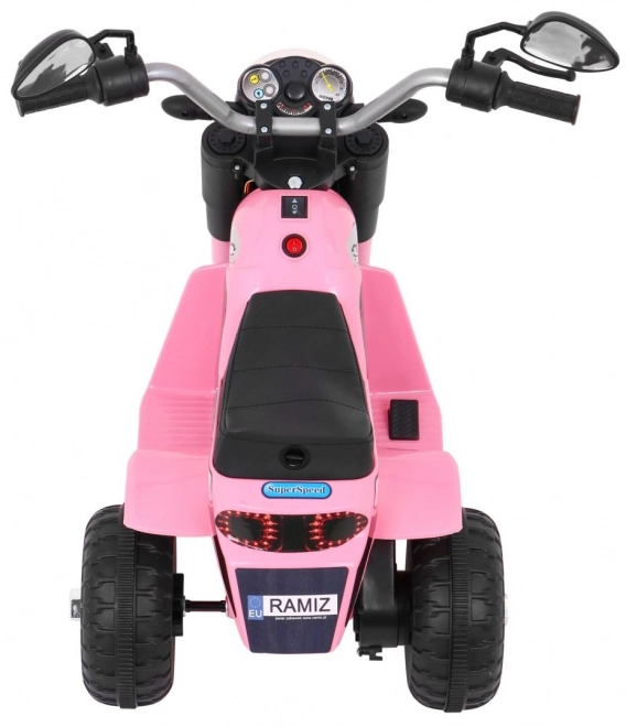 Motoretta per bambini con batteria suoni LED rosa