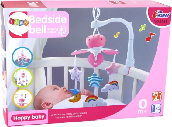 Giostrina universale con clip e giocattoli di peluche Rosa