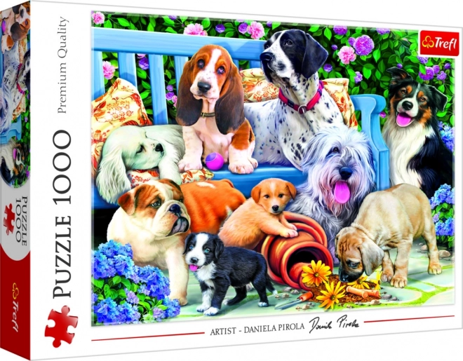 Puzzle Cani nel Giardino 1000 Pezzi