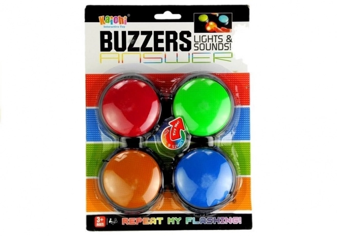 Set di Buzzers con Luci e Suoni in 4 Colori