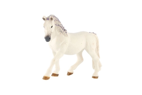 Cavallo Bianco Zooted in Plastica 13 cm in Sacchetto