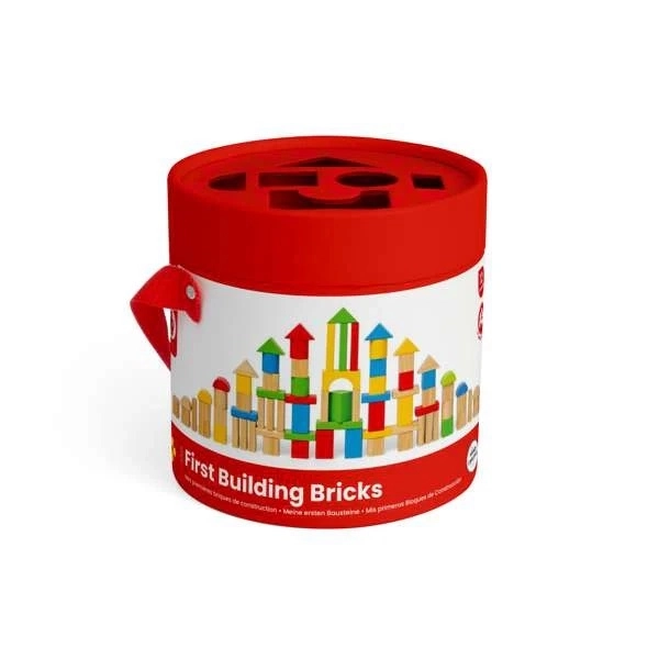 Bigjigs Toys prime costruzioni in legno e inserto in tamburo