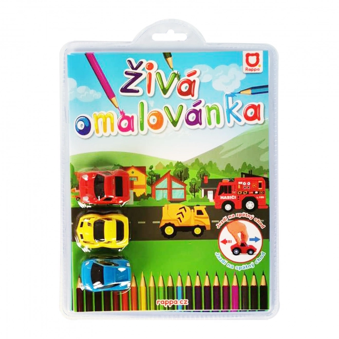 Omalovánka auto da corsa - set 3 pezzi