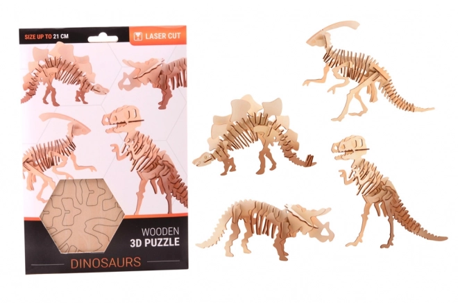 Puzzle 3D dinosauro in legno