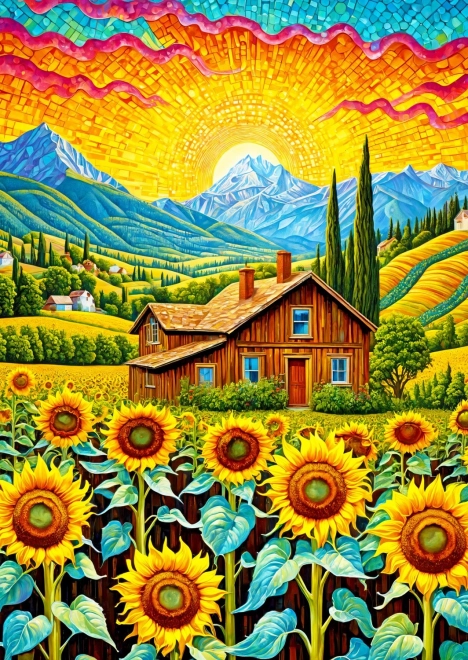 Puzzle Casa di Girasole 1000 Pezzi