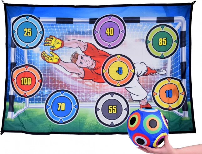 Set per il gioco del calcio con bersaglio e palla luminosa