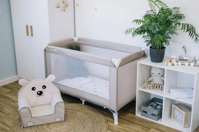 Lettino da Viaggio Love Baby Sloth Beige