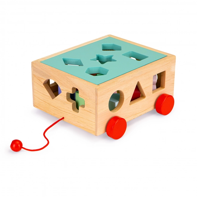 Carrello in legno con blocchi ECOTOYS