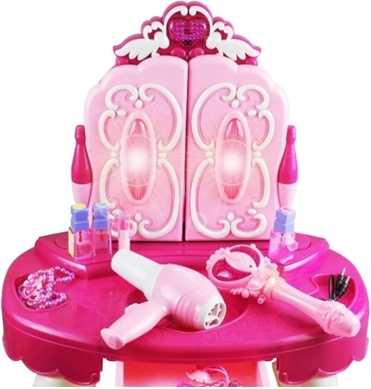 Tavolino con vano portaoggetti e ricchi accessori