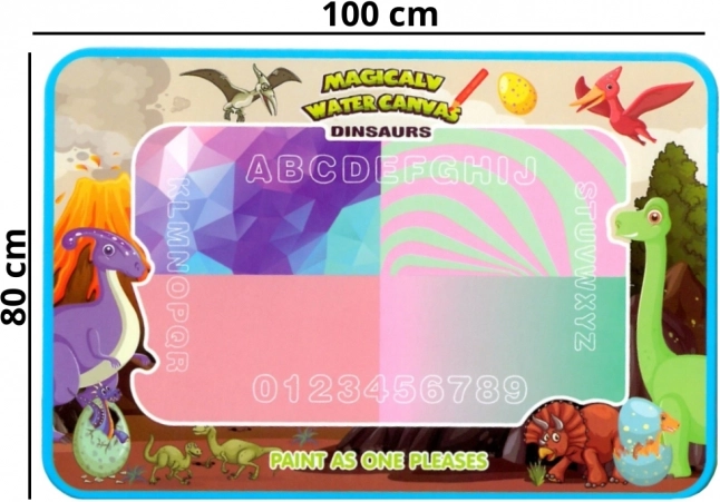 Woopie tappetino magico per pittura ad acqua XXL con timbri e numeri 100 cm