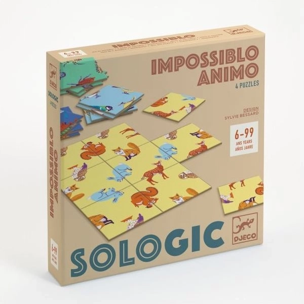 gioco logico djeco sologic impossiblo - animali