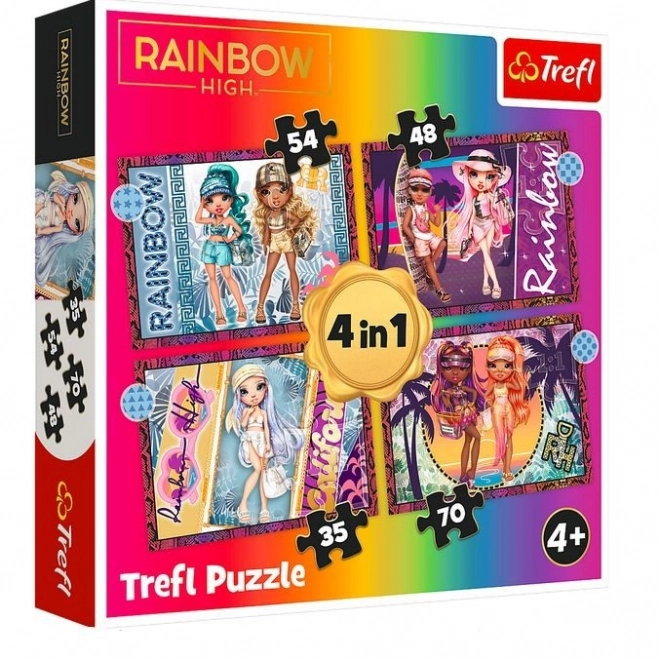 Puzzle 4-in-1 Bambole alla Moda Rainbow High