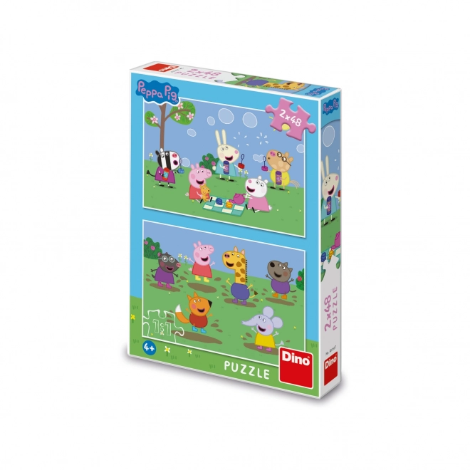 Puzzle Peppa Pig e Amici 2x48 Pezzi DINO